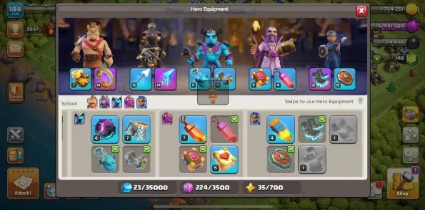 COC202 Maxed Heroes Equipment - Strong TH14 Base Layout - High-Level Troops & Spells 